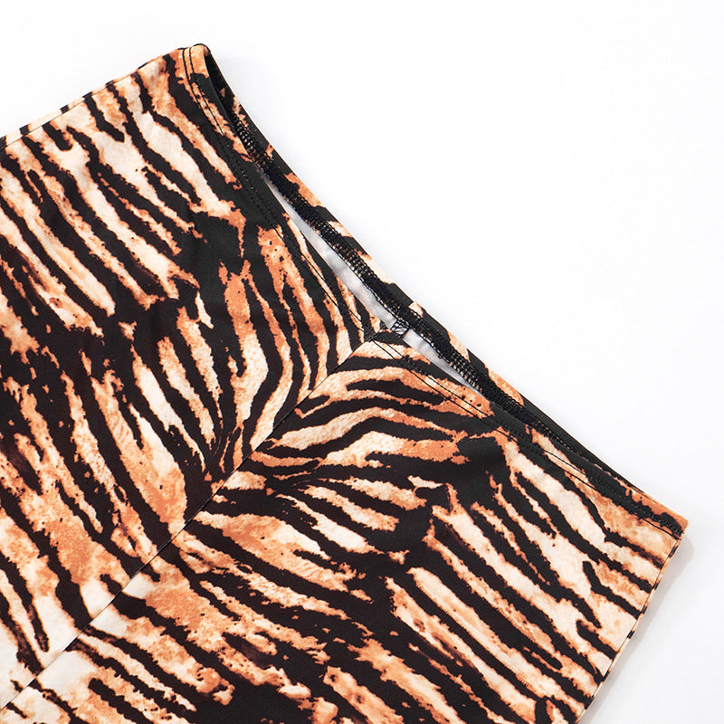Women Sexy Tiger Printed Three-Piece Pants 28
