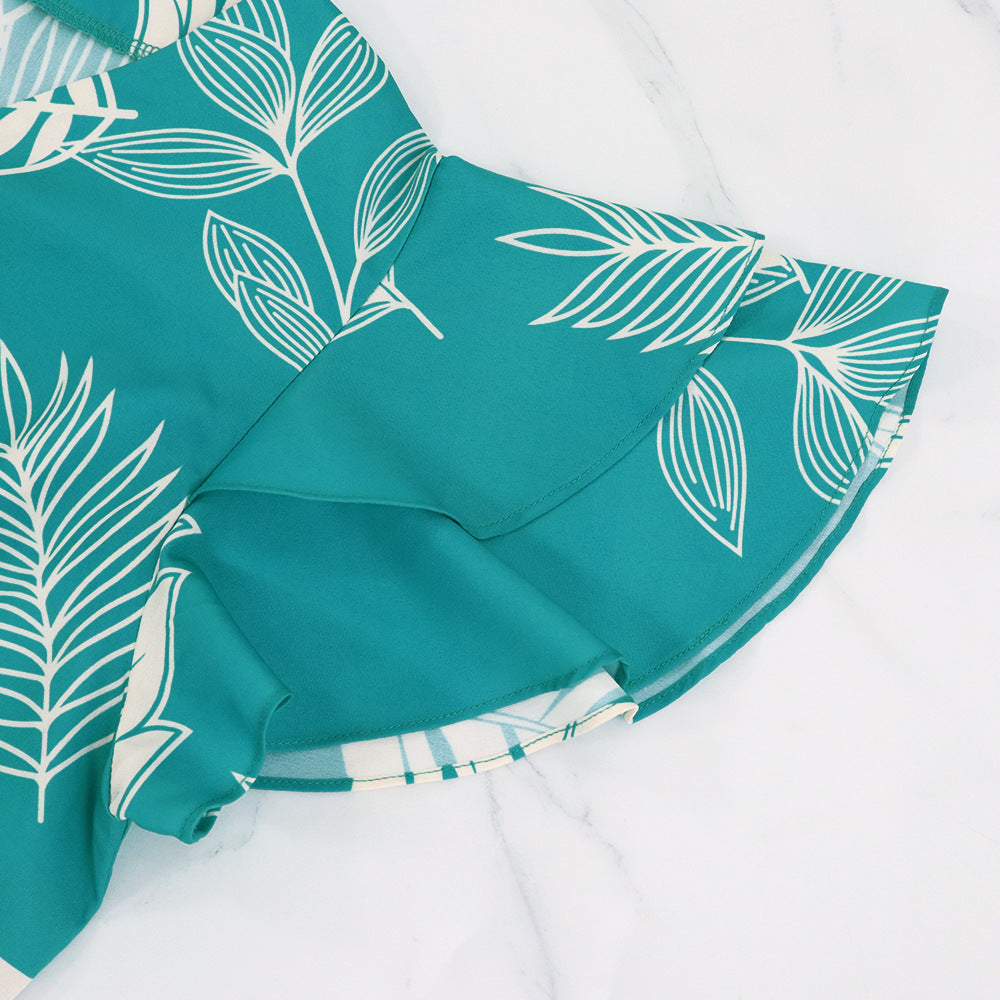 Chic V-Neck Elastic Slim Waist Pa-Line Long Dress 8