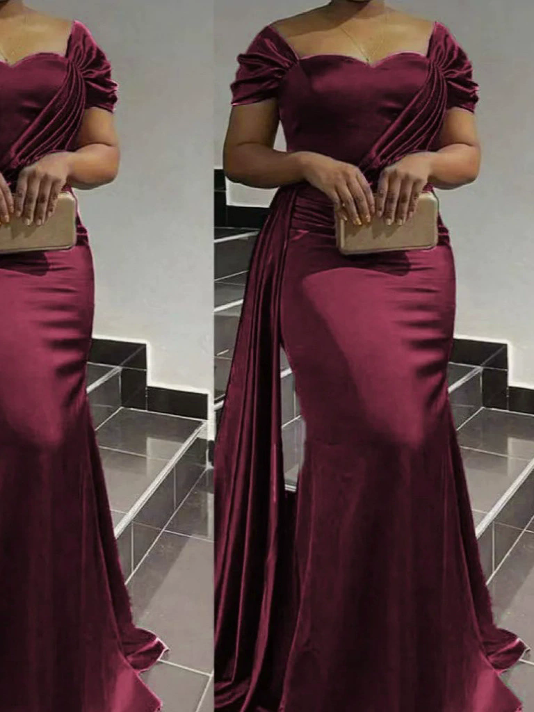 Solid Color Sexy Low-Back Slim Asymmetrical Long Dress 5