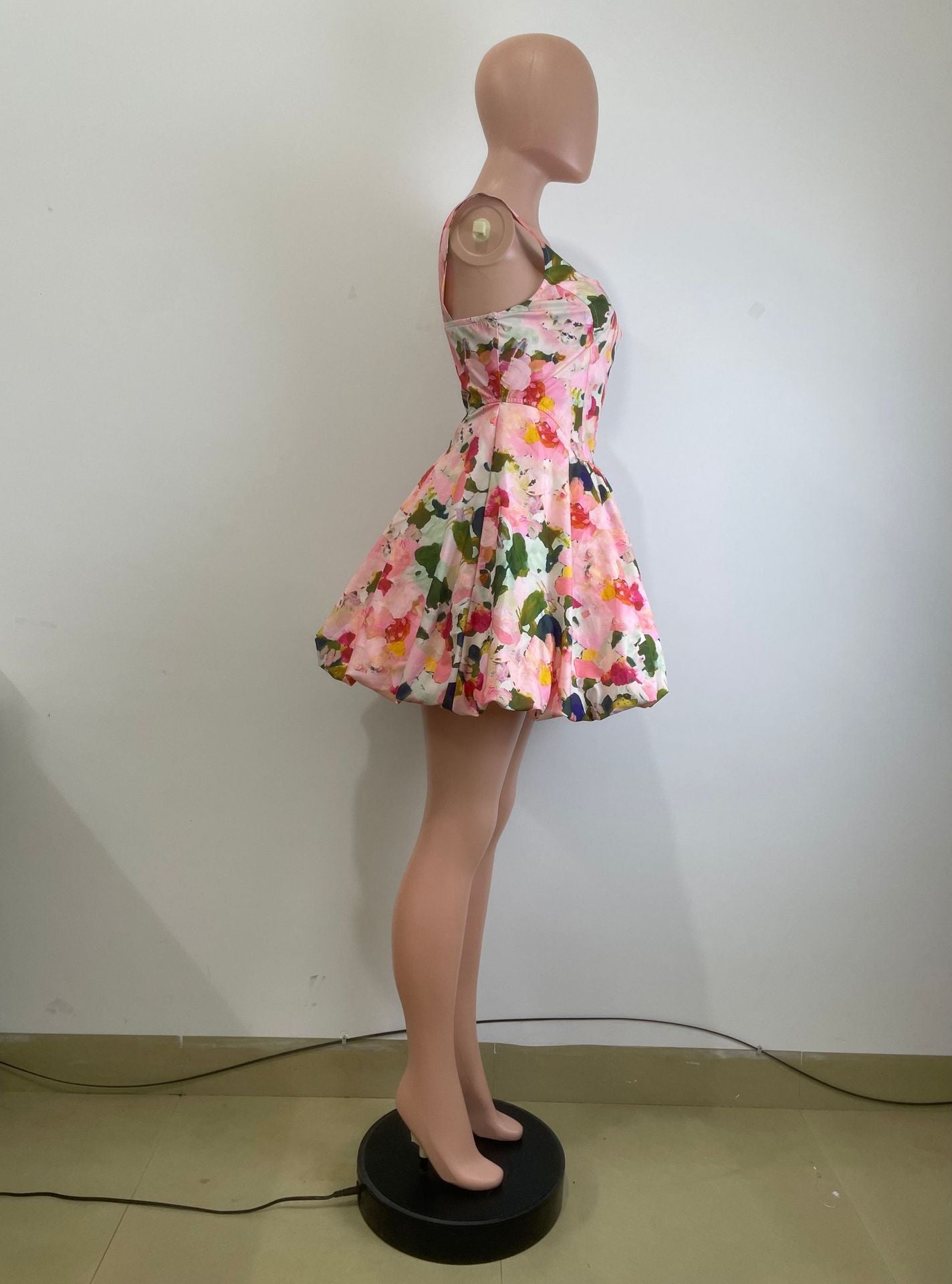 Women Summer Suspender Princess Bubble Mini Dress 9