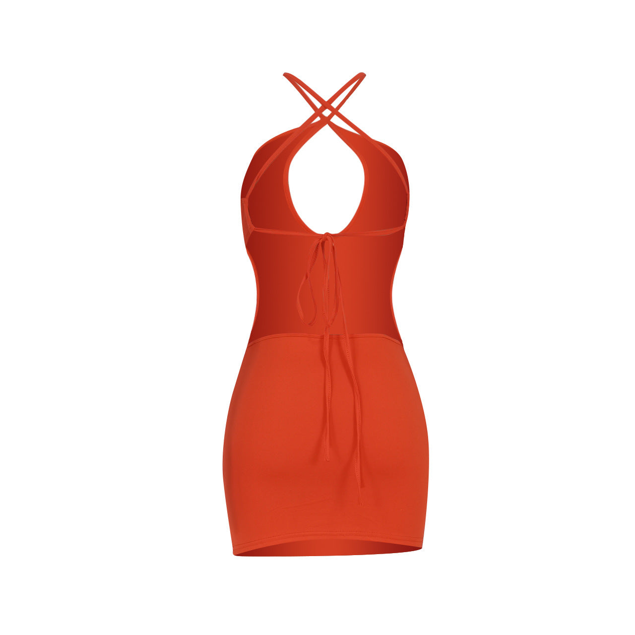 Women Sexy Cross Lace-Up Backless Dress 11