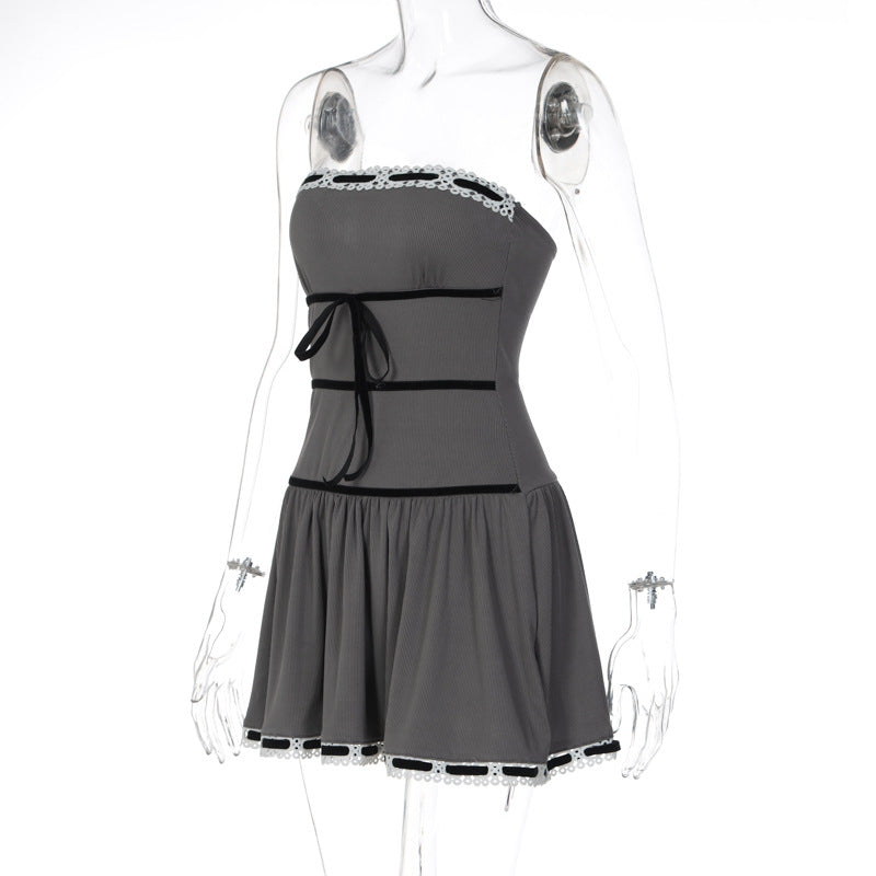 Women's Fall Sexy Strapless Slim Waist Slim Fit Dress 6