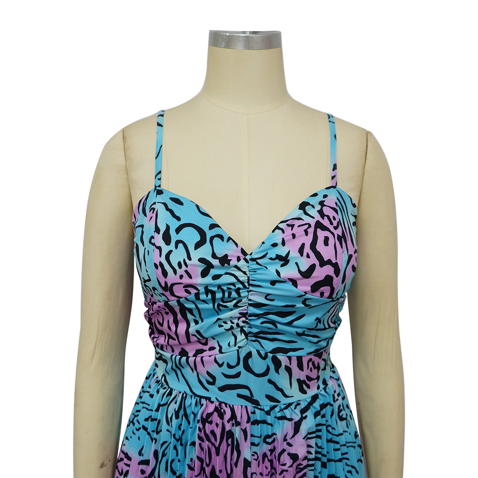 Ladies Fashion Printed Strap Pleated Jumpsuit 21