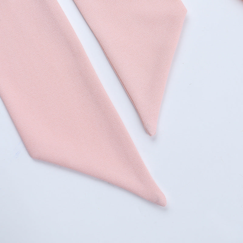 Bow Strap Slim Waist Sexy Low Back Dress Chic Long Gown 12