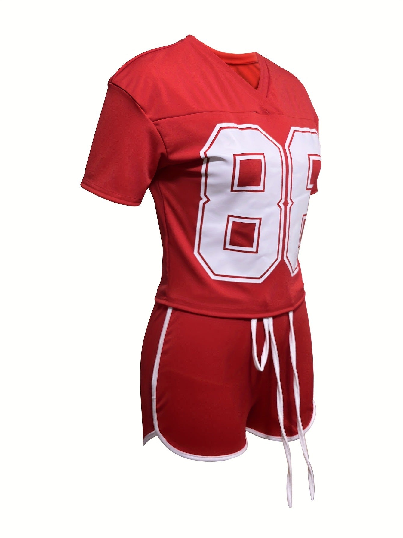 Women casual digital print short-sleeved top and shorts two-piece set 15