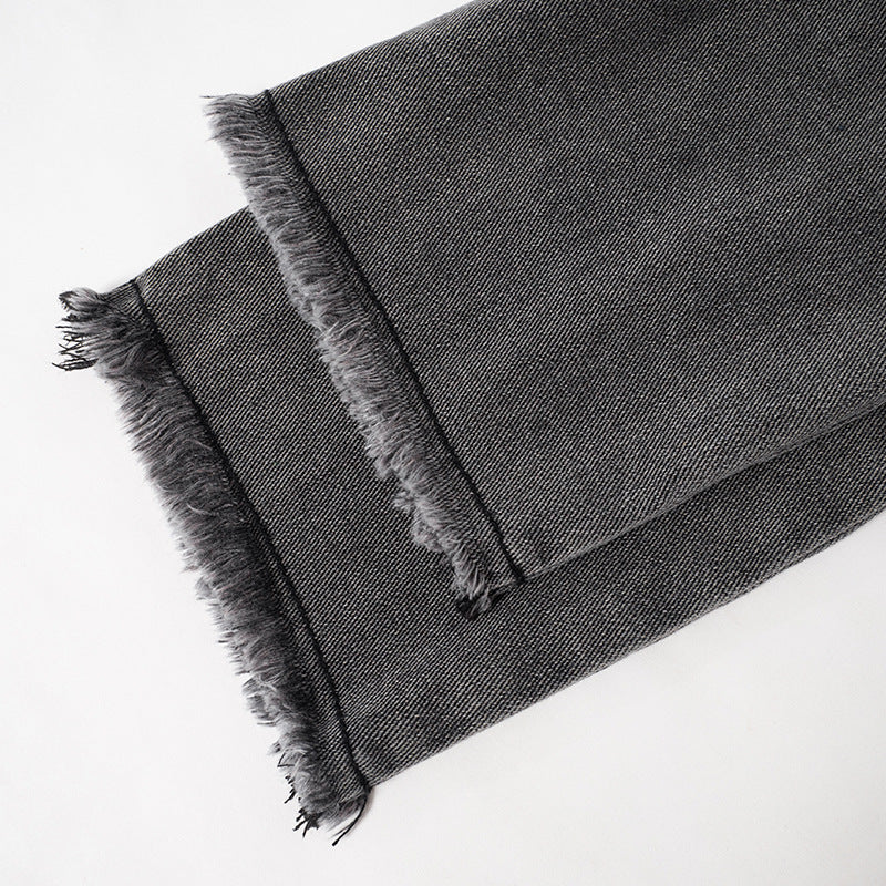 Women Autumn Solid Casual Button Zipper Denim Pleated Skirt 21