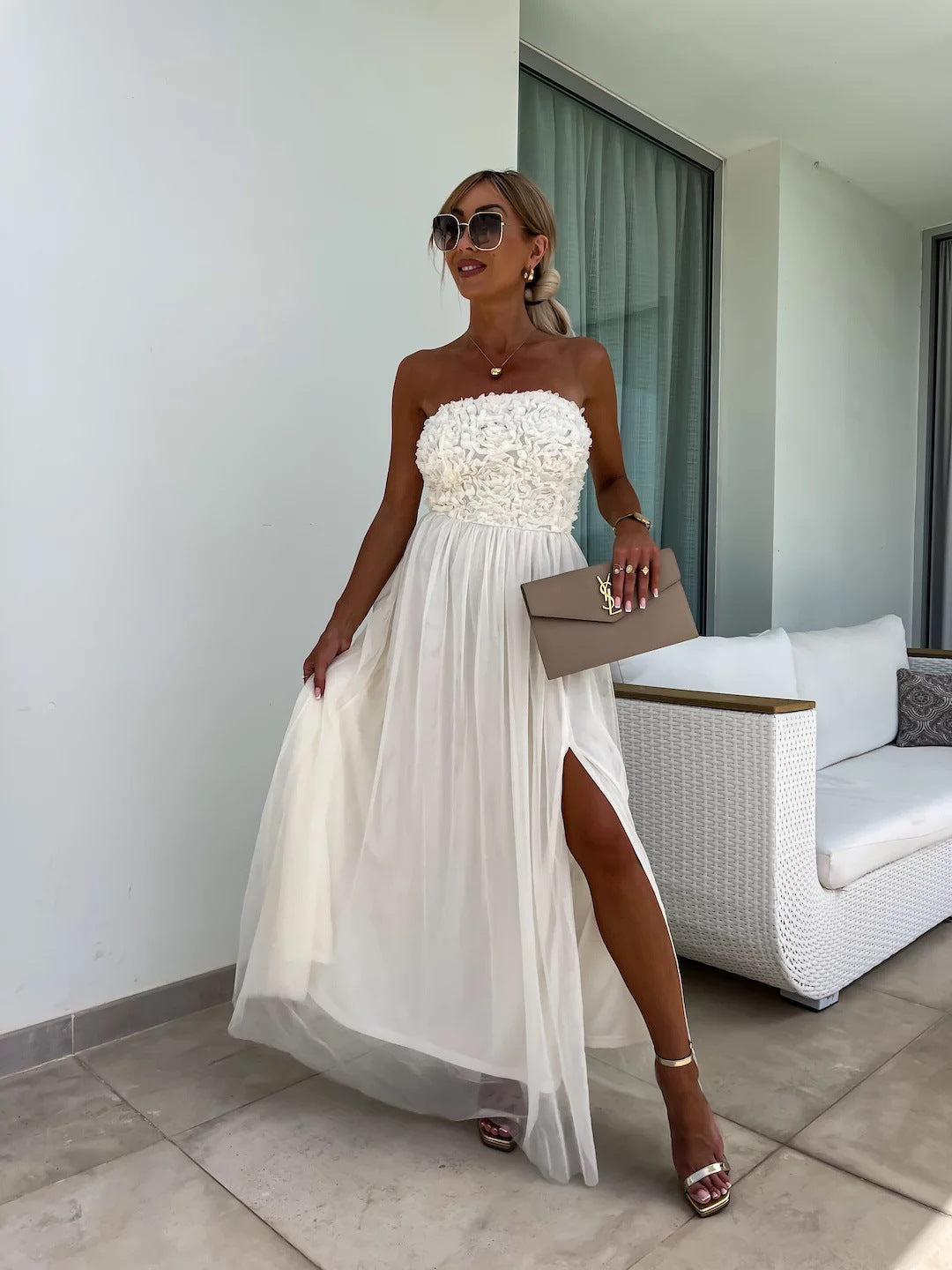 Casual Fashion Slit Party Dress Loose Holidays Women's Dress 3