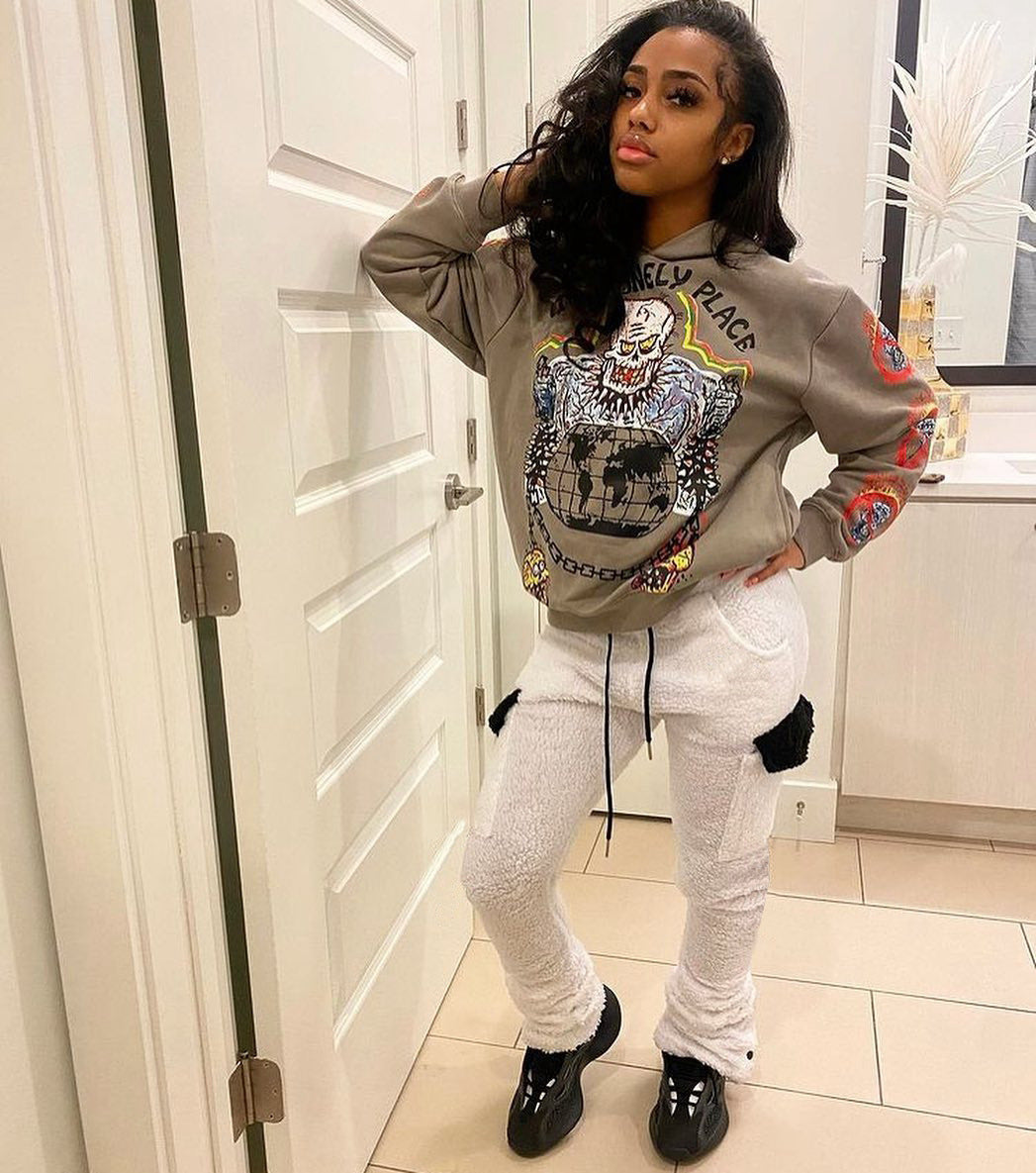 Women's Autumn Winter Fashion Slim Fleece Casual Trousers