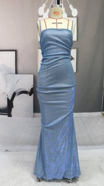 Women summer suspender long dress sleeveless elegant evening dress 6