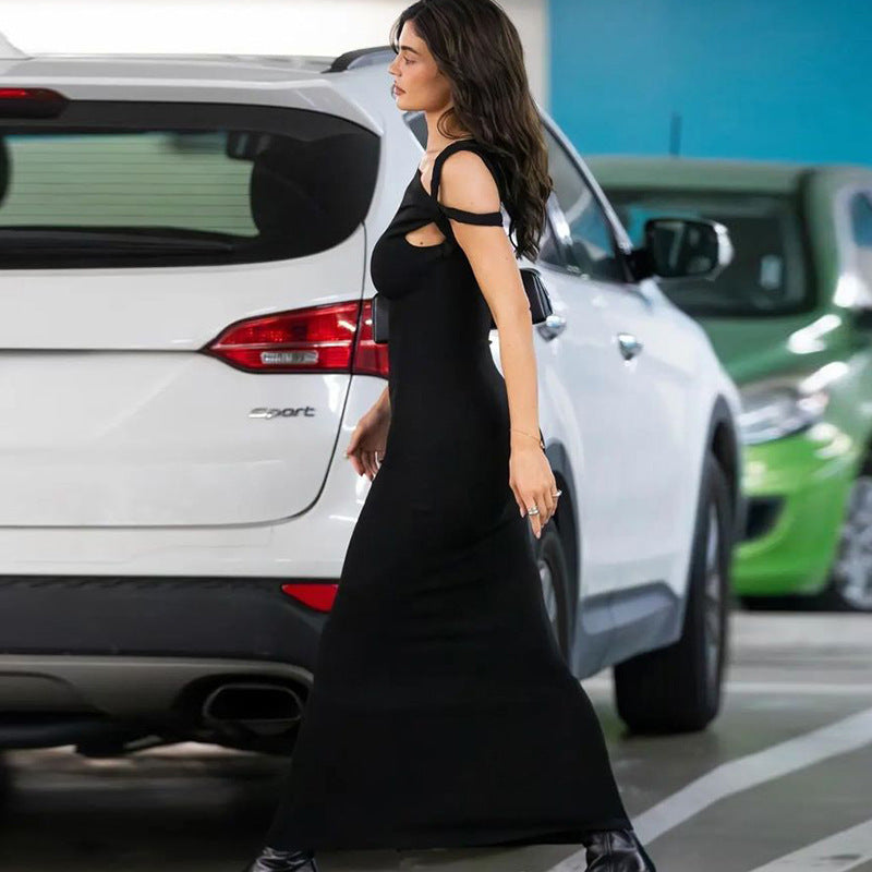 Women Summer Slash Shoulder Dress 15