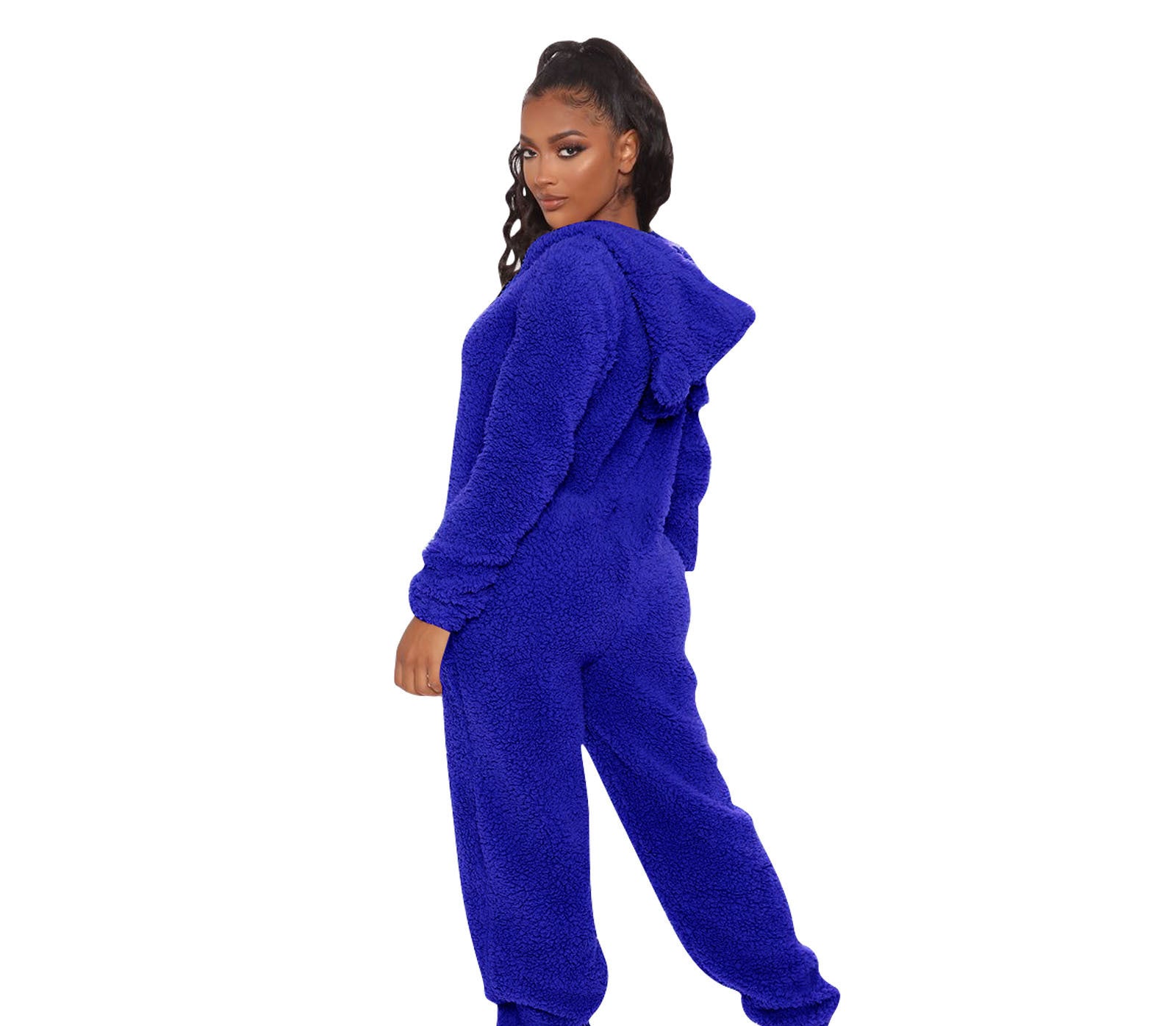 Women Long Sleeve Hooded Casual Jumpsuit 11