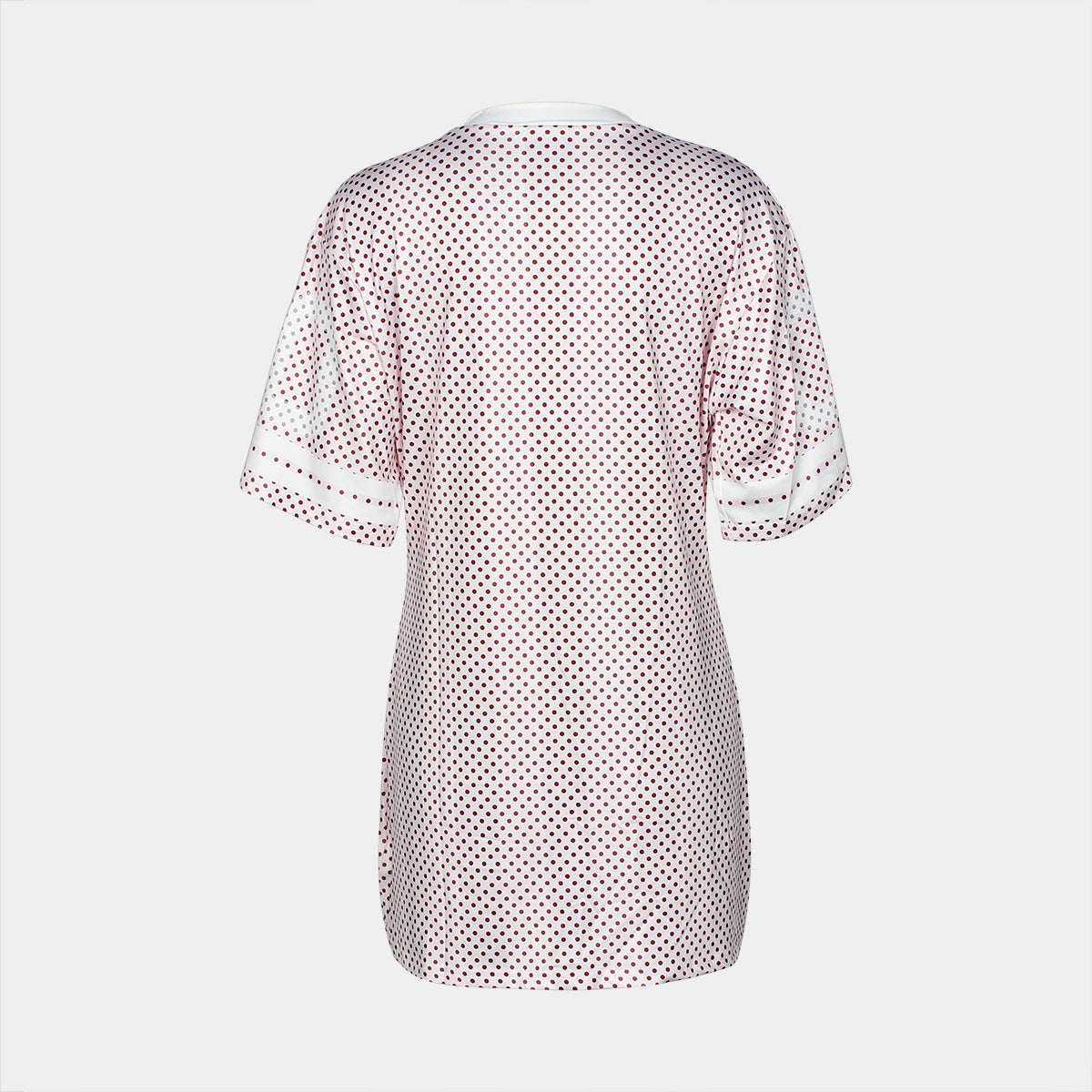 Autumn V-Neck Print Sports Jersey Loose Casual Short Dress 10