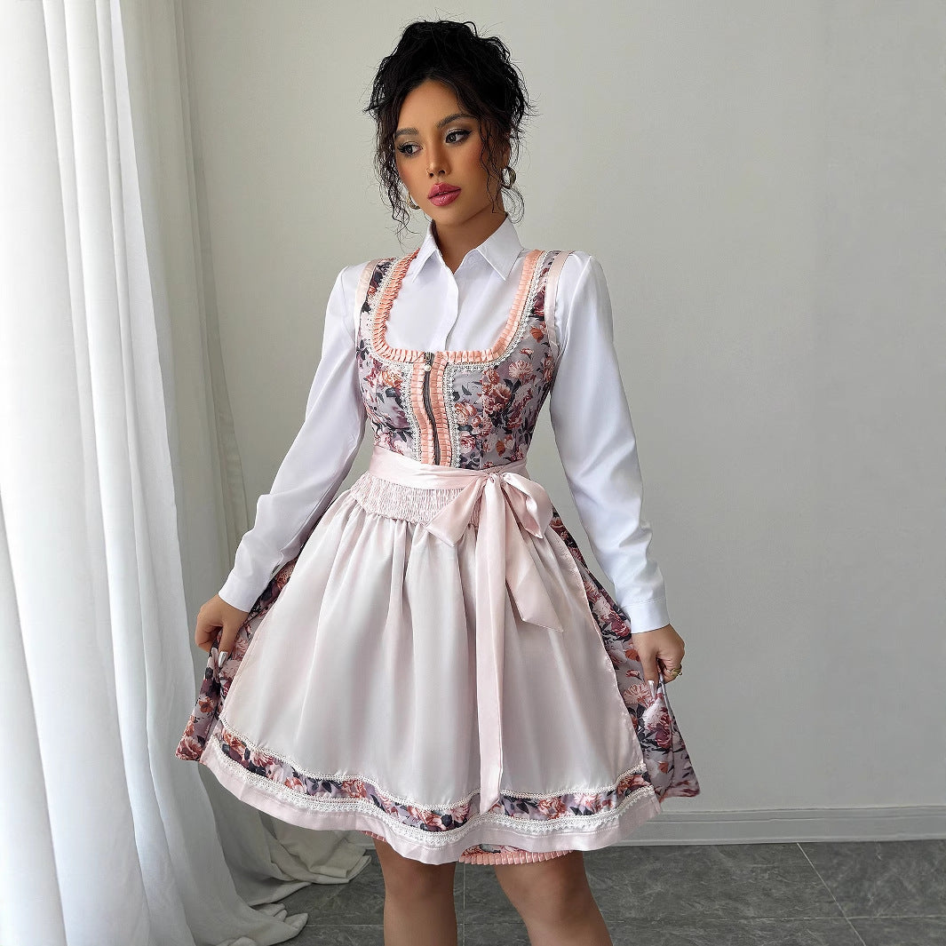 Print Belted Maxi Dress 6