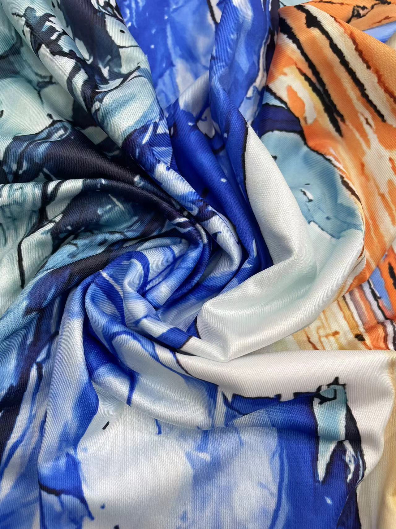 Women Multi-Color Printed Off Shoulder Sexy Slit Dress 10