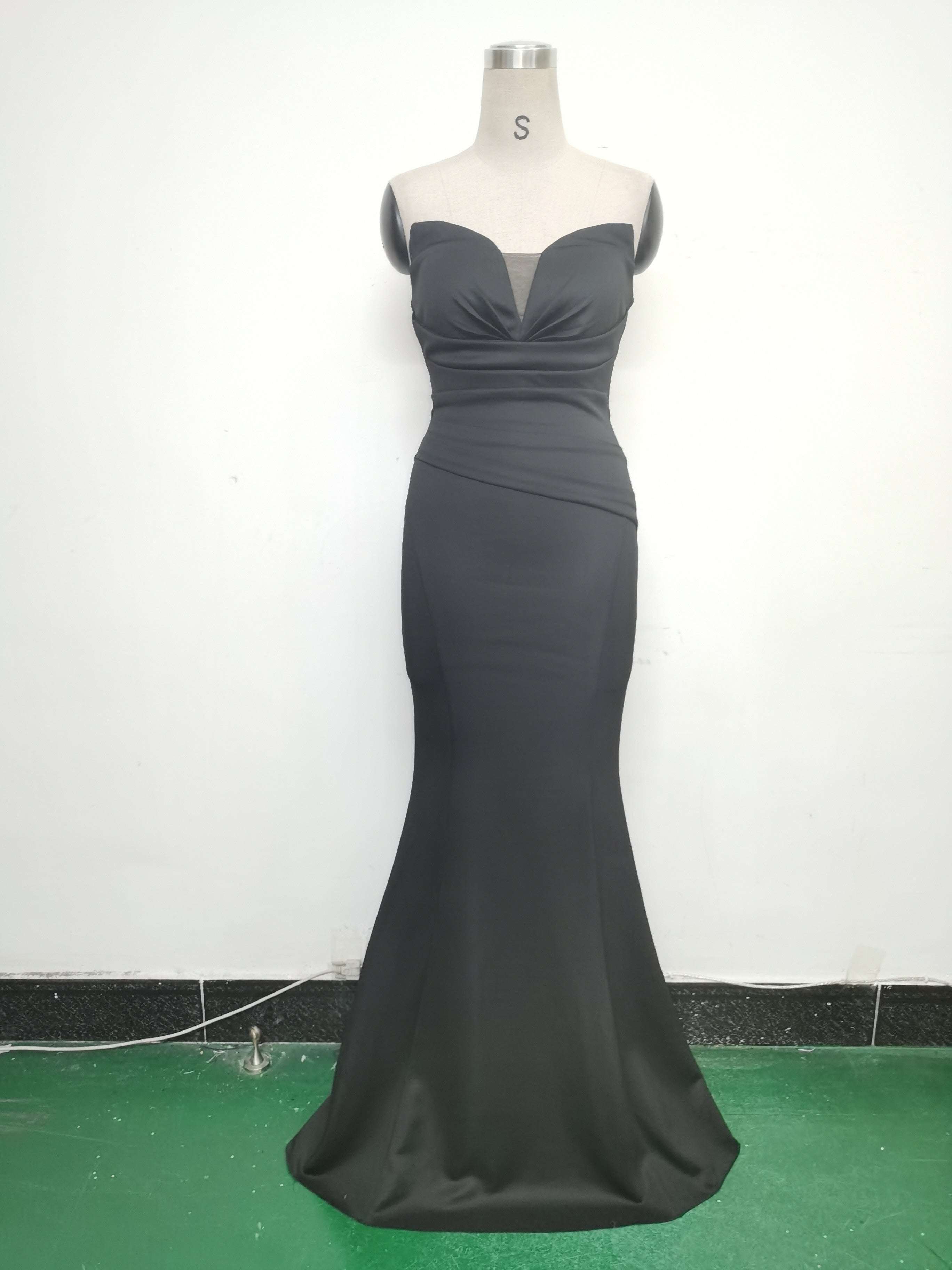 Women Sexy Off Shoulder Satin Evening Dress 32