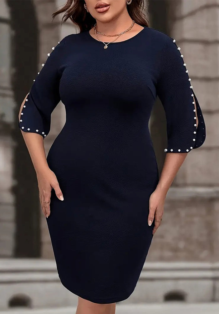 Plus Size Women Pearl Dress