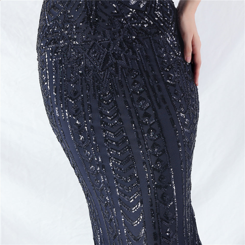 Luxury Sequins Plus Size Formal Party Evening Dress 56