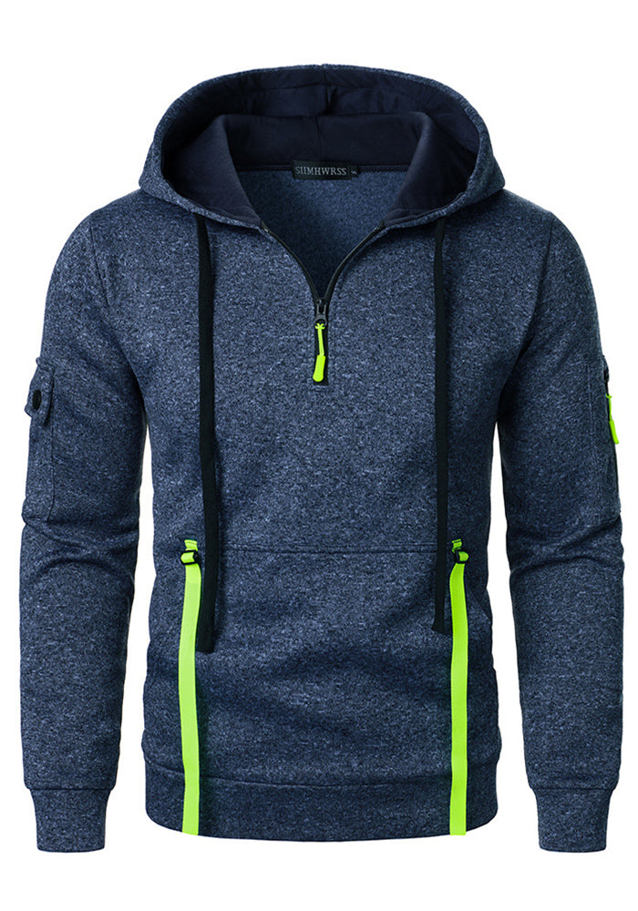 Men's Hoodies Zipper Pocket Sports Casual Hoodies