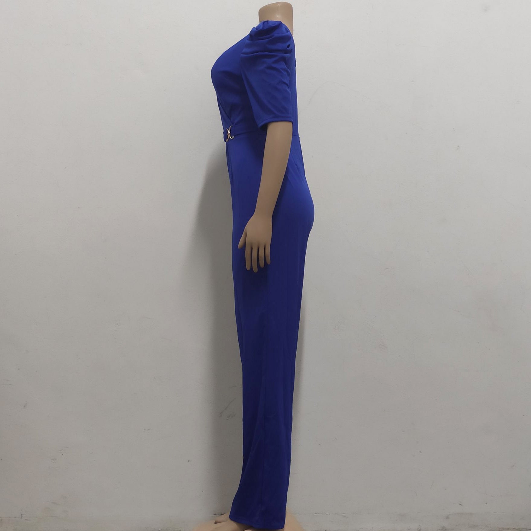 Sexy Fashion Solid Color Three-Quarter Sleeve V-Neck Jumpsuit Women's Clothing 19