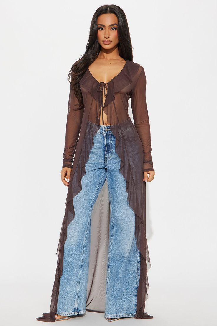 Spring Summer Long Sleeve Cardigan Beach Bikini Sun Protection Cover-up 6