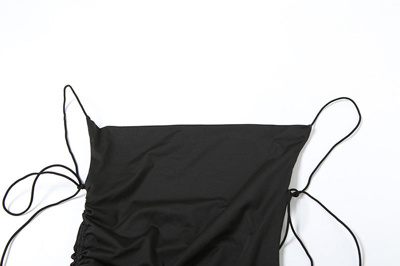 Women's Summer Sexy Strap Low-Back Lace-Up Sleeveless Bodycon Dress 12