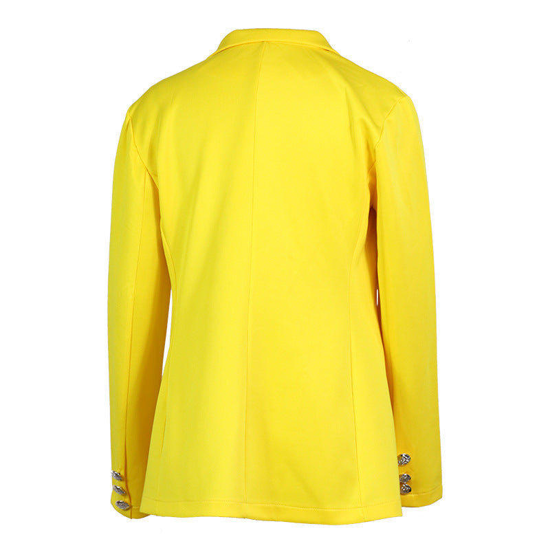 Autumn Chic Casual Solid Color Long Sleeve Blazer Women's Jacket 8