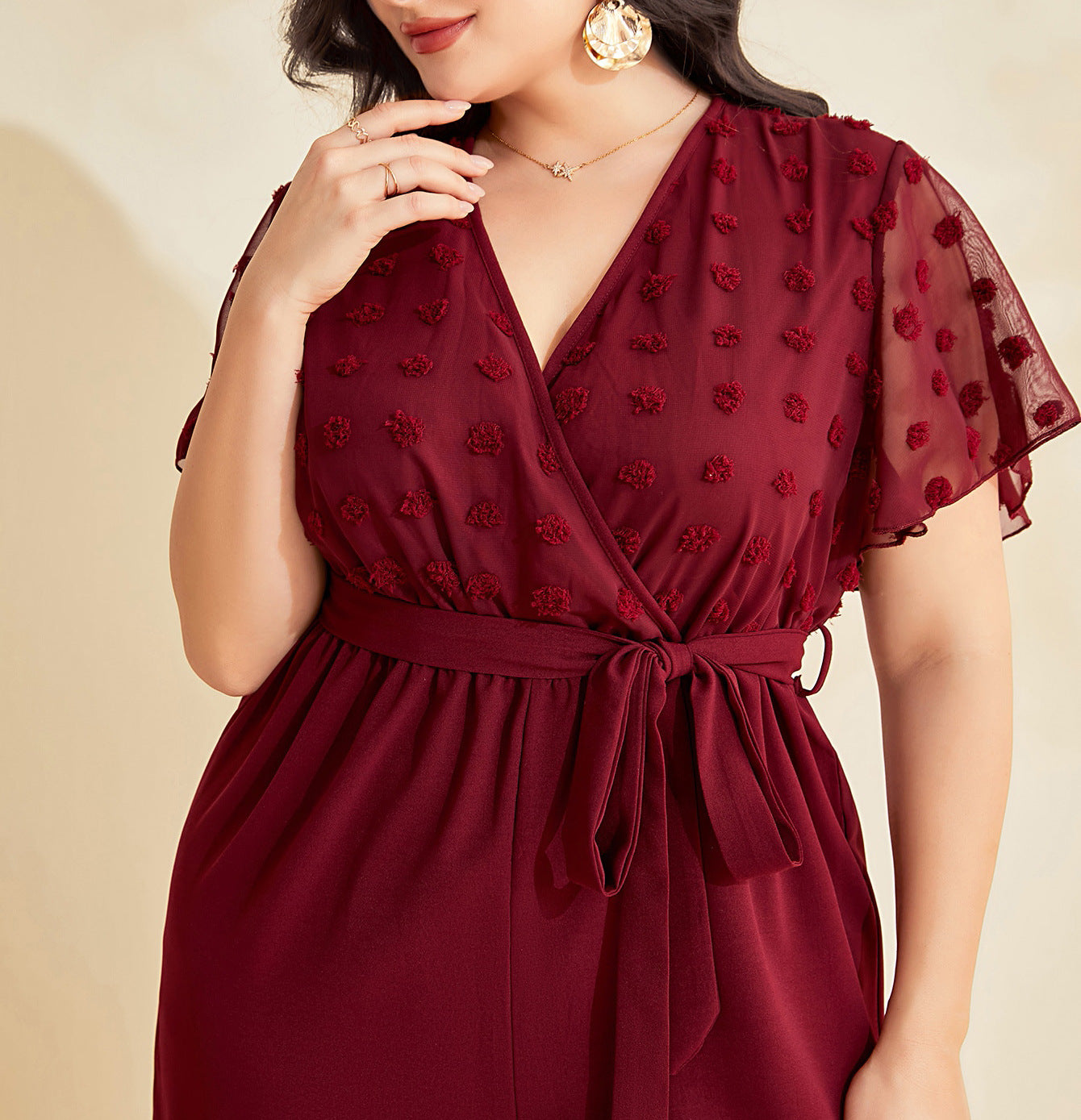 Autumn Winter Mesh Patchwork Lace Straight Loose High Waist Jumpsuit 6