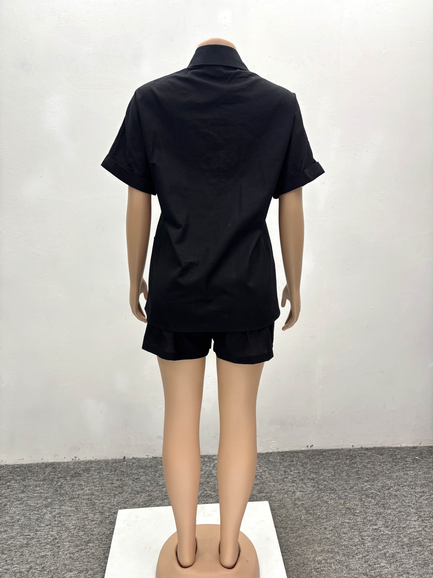 African Print Short-Sleeve Casual Two-Piece Shorts Set 5