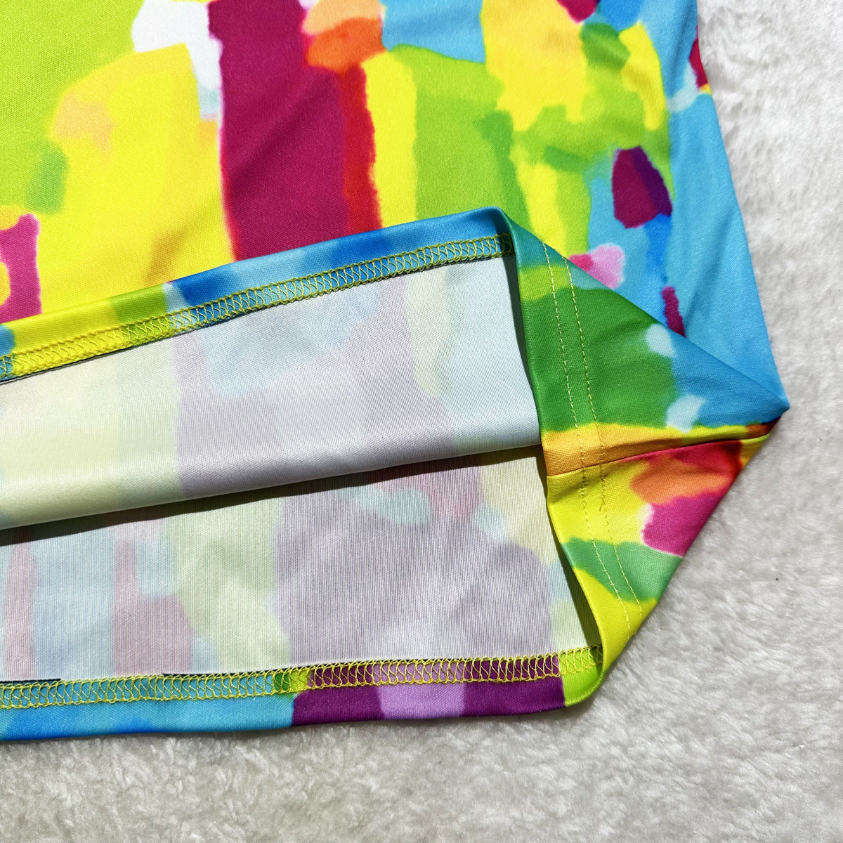 Women Casual Solid printed short-sleeved top and shorts two-piece set 32