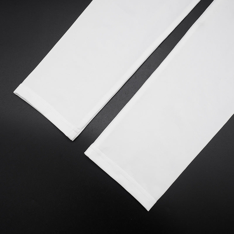 Women Autumn/Winter Stand Collar Zippered Top Shorts with Three-Piece Knee Pads 38