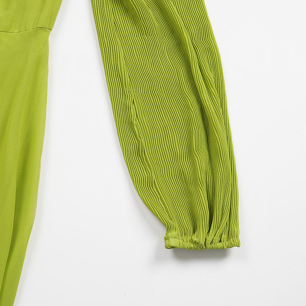 Plus Size African Women elegant pleated Ruffle Edge dress 18