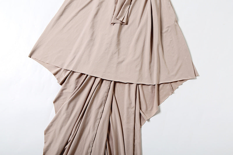 Women Summer Sexy Hollow Long-Sleeve Solid Dress 15