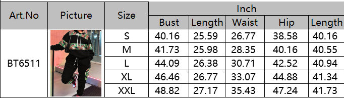Spring Autumn Winter Fashion Women's Camouflage Patchwork Casual Hoodies Trousers Two-Piece Set 6