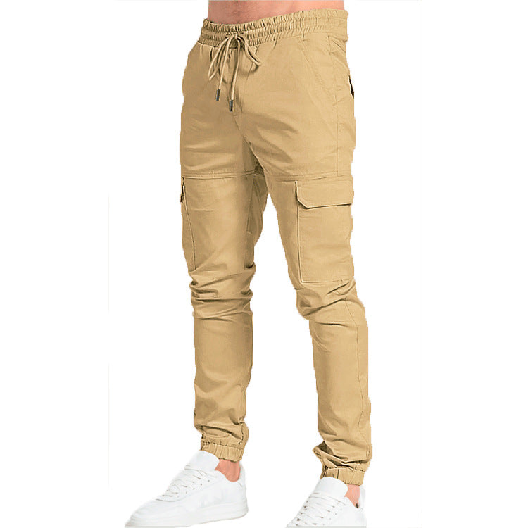Men's Casual Trousers Slim Fit Casual Solid Color Trousers