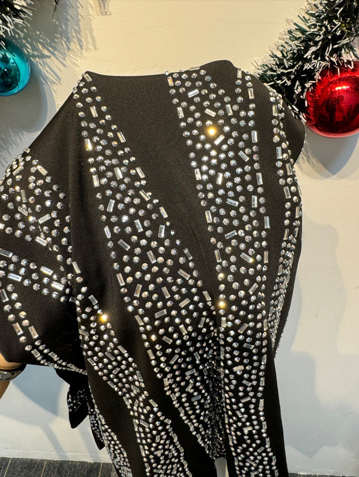 Sexy See-Through Beaded Mesh long sleeve Bodycon club dress 9