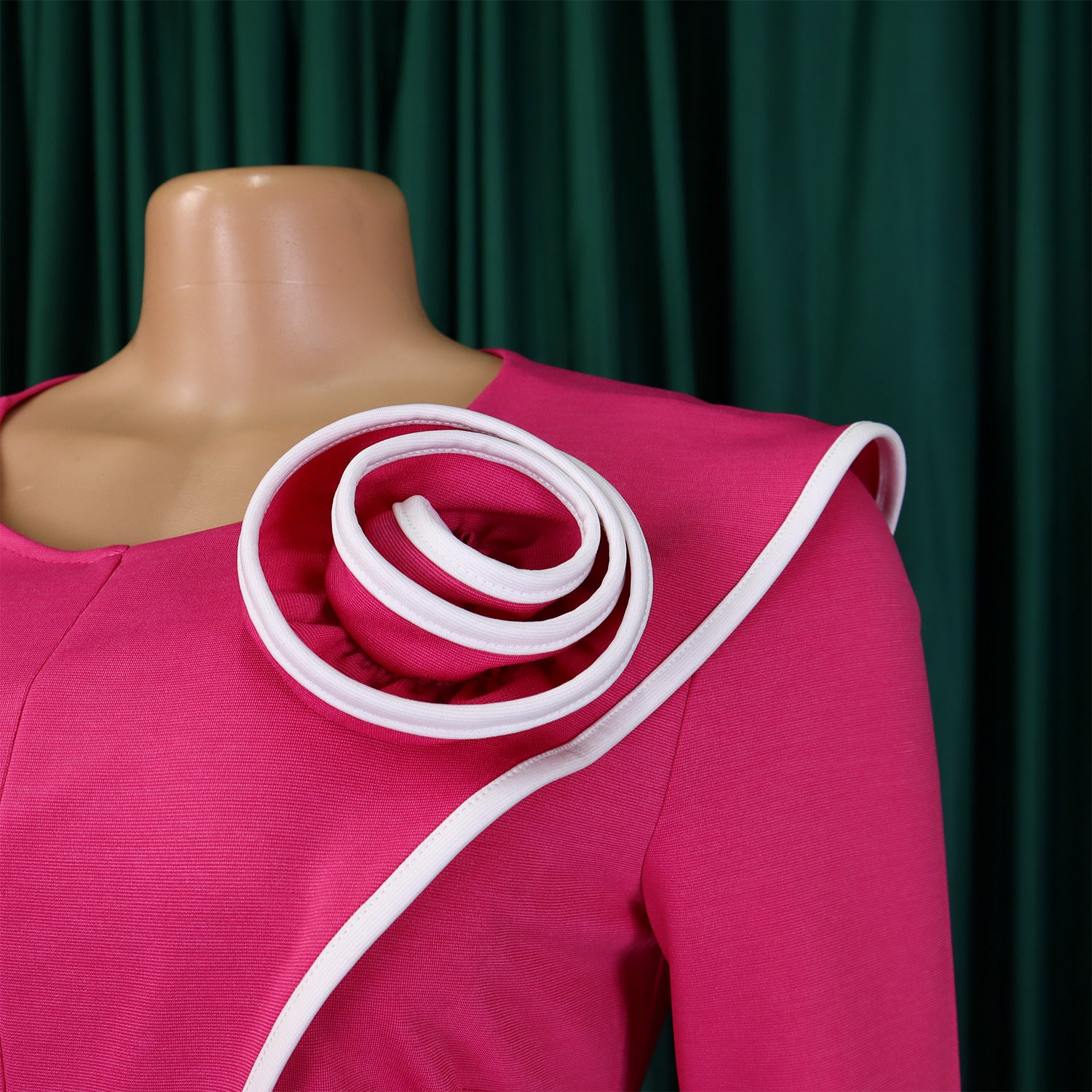 Women's Fall Winter Women's Solid Color Bodycon OL Pencil African Dress 20