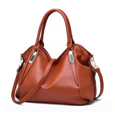 Women soft leather handbag large capacity Women bag middle-aged Women shoulder crossbody bag 7
