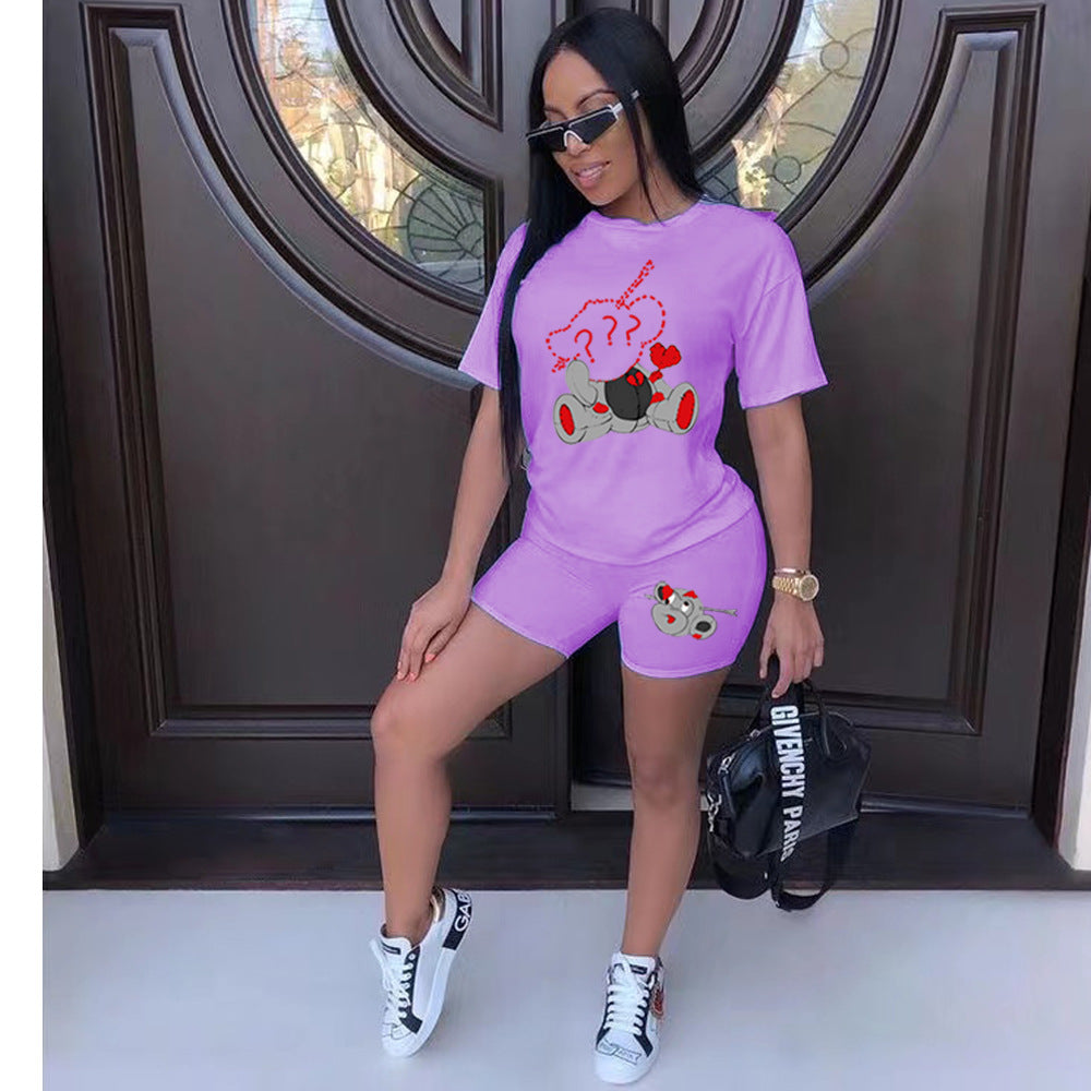 Women T-shirt and shorts two-piece set 16