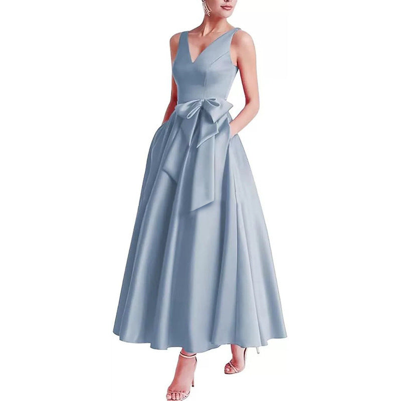 Women V-Neck Sleeveless Elegant Maxi Dress（Processing time need 3-6 days） 44