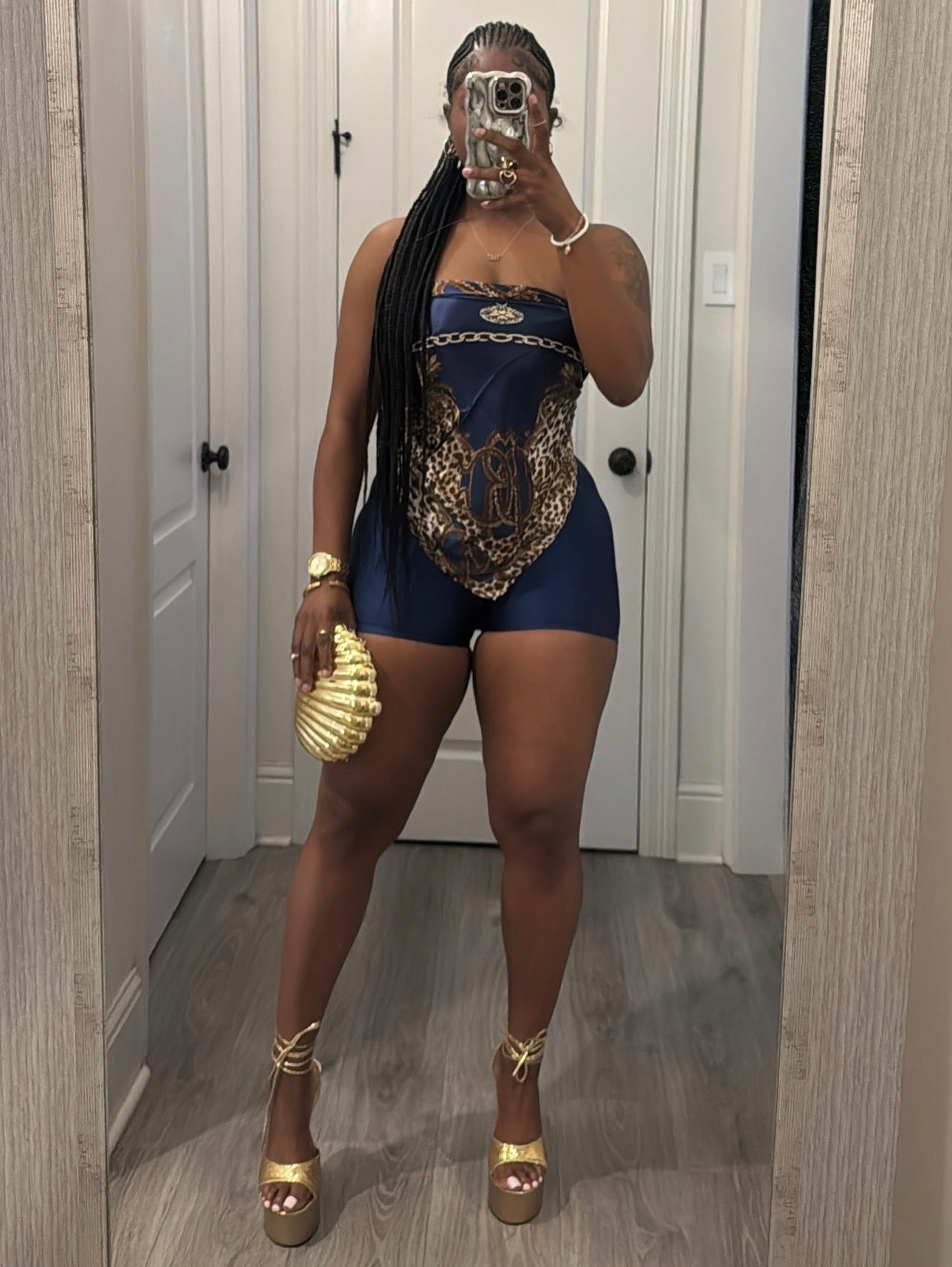 Fashion Strapless Sexy Two Piece Shorts Set 17