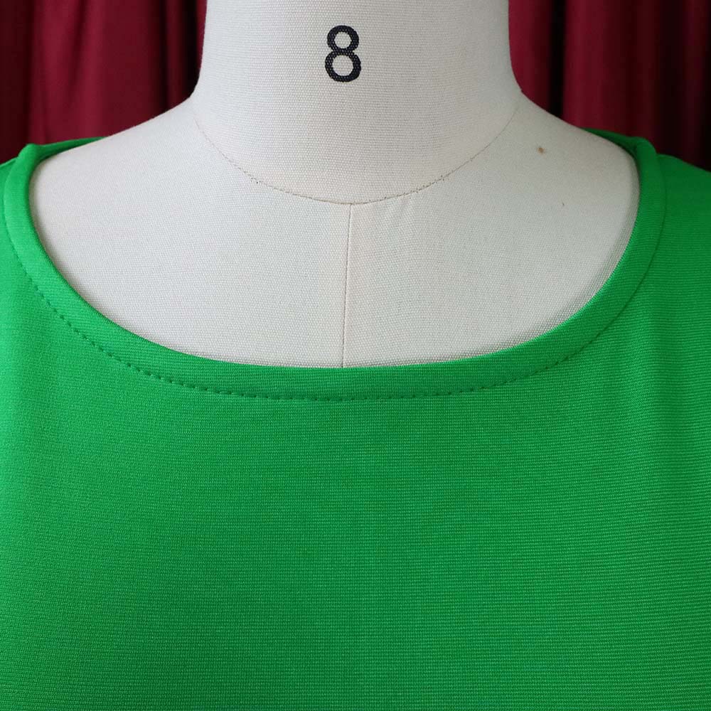 Autumn Professional Green Ruffle Sleeves Pencil Office Dress 8