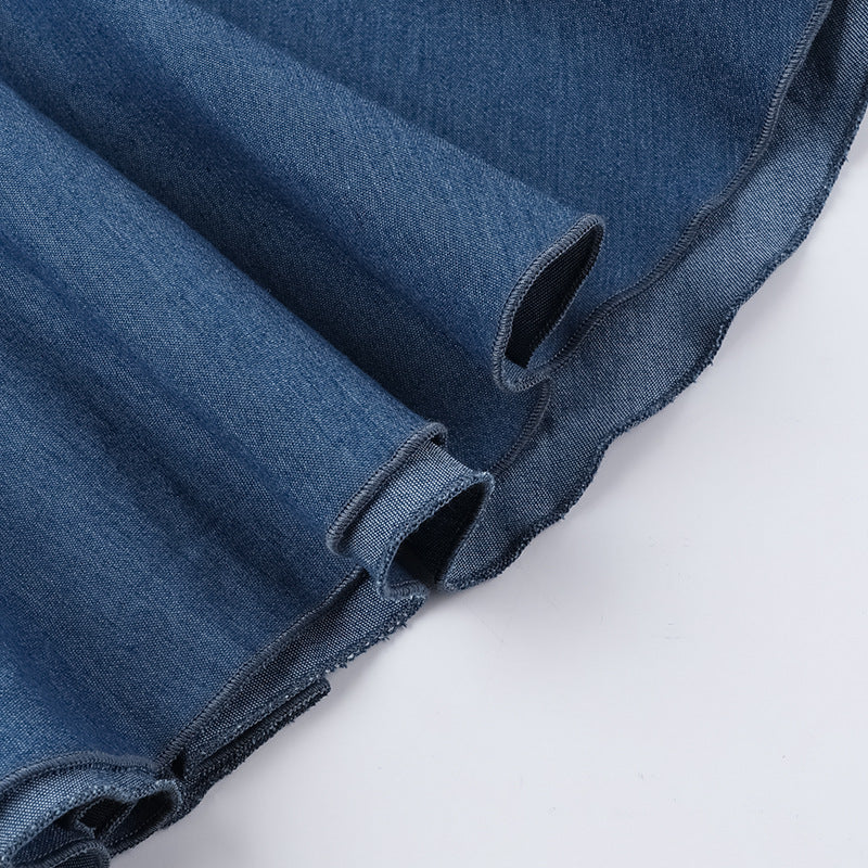 Women Sexy off shoulder mini Denim dress 10