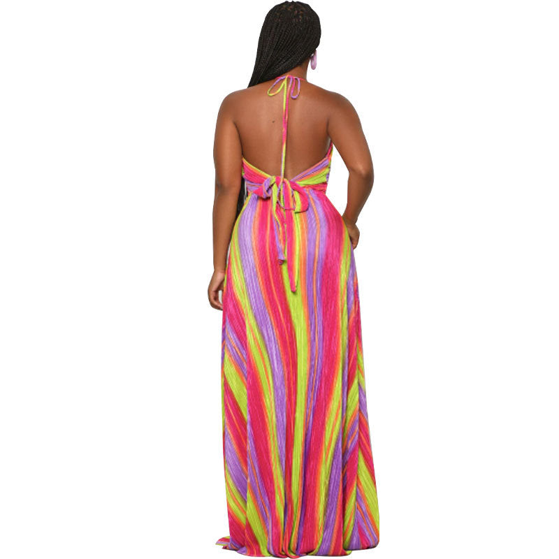 Summer Women's Slip Dress Maxi Casual Printed Dress Fashion Clothing 4