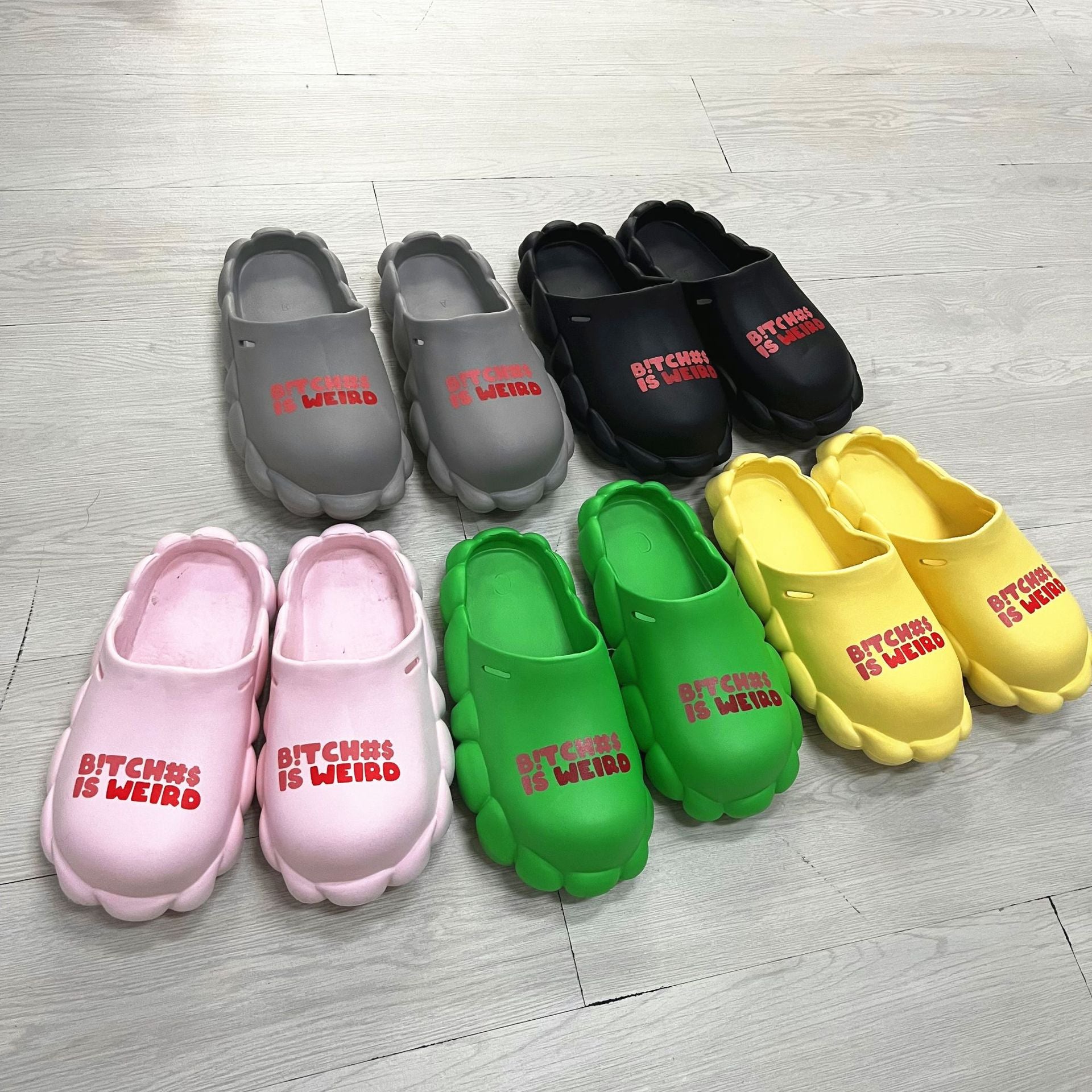 Spring and summer women's shoes Baotou sandals and slippers couple eva waterproof half slippers women Slippers 9