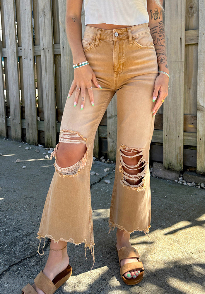 Women Loose Ripped Denim Pants