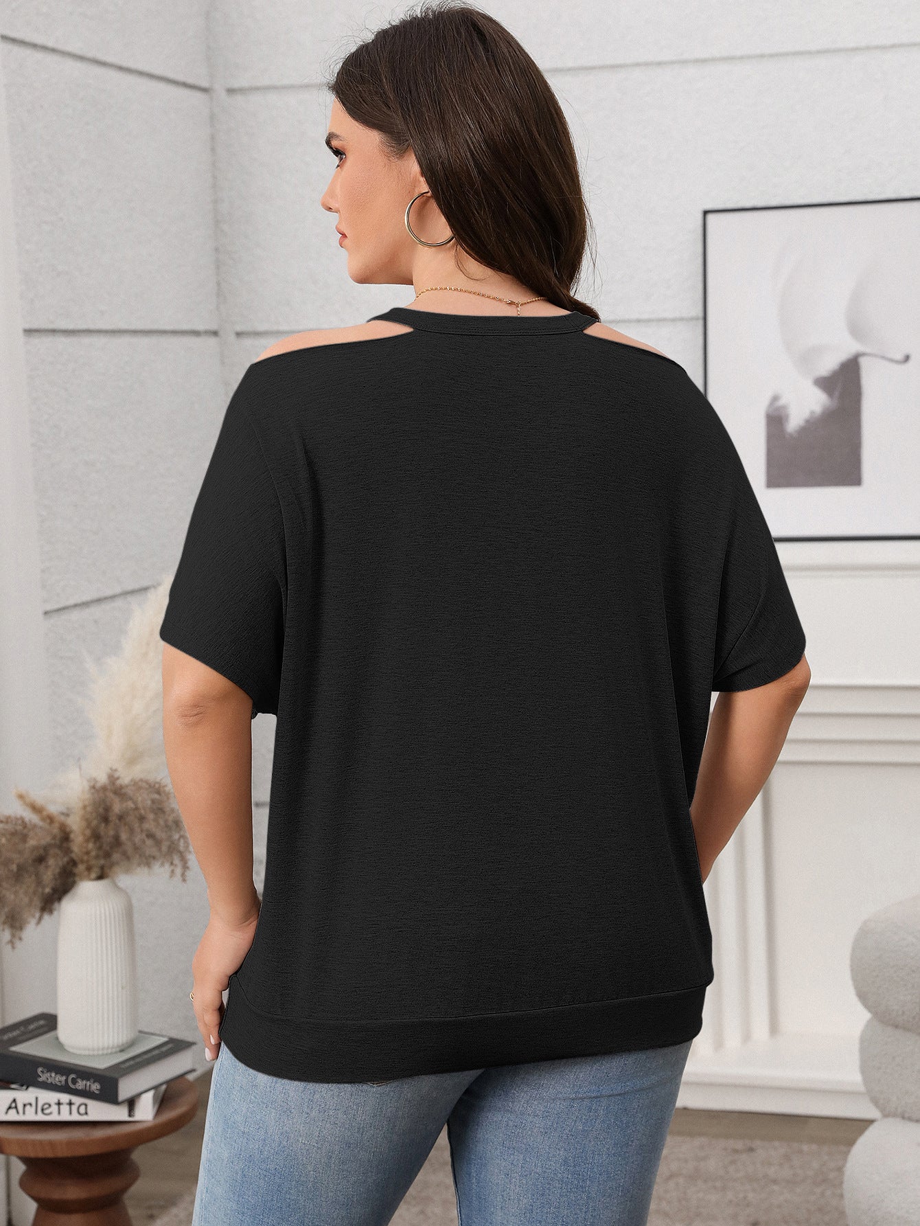 Spring Casual Plus Size Women's Short-Sleeve Off-Shoulder Top 20
