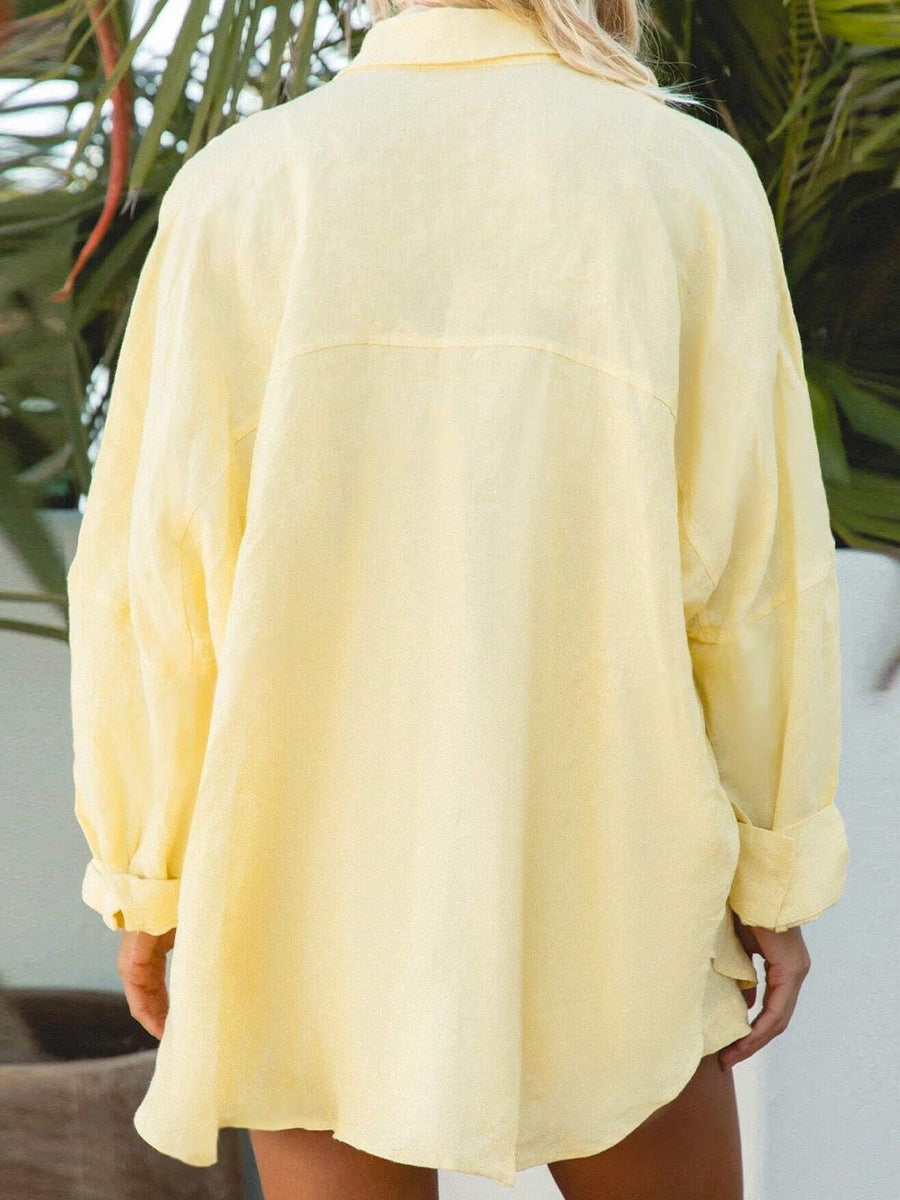 Long-Sleeve Shirt & Shorts Set Summer Two-Piece Outfit 3