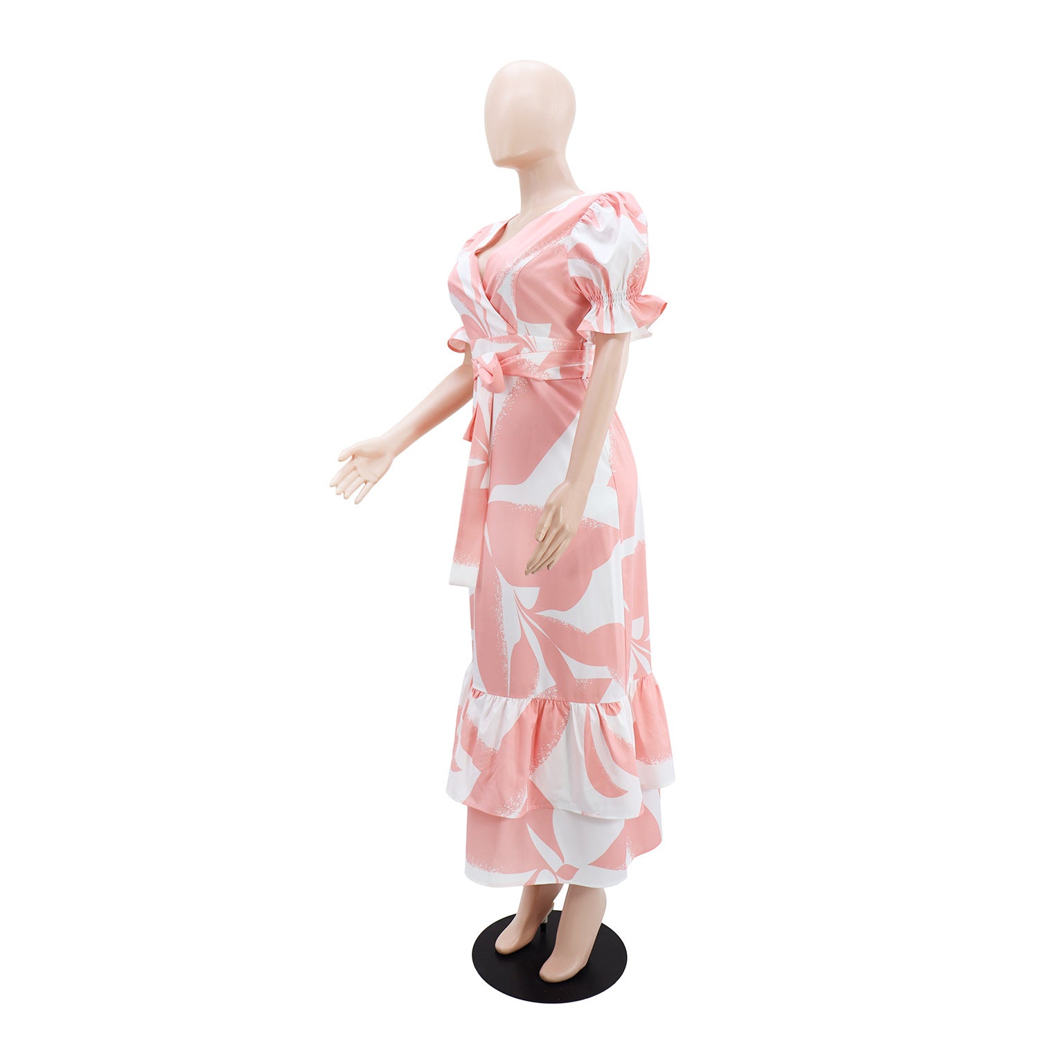 Women Casual Holidays Print Short Sleeve Dress 4