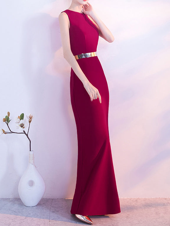 Women Elegant Halter Neck Slim Formal Party Maxi Mermaid Evening Dress 5
