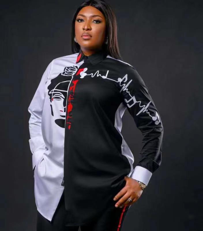 Women Autumn Casual Print Long-Sleeve Shirt 8